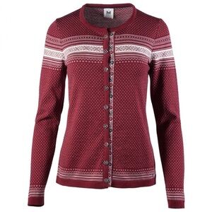 Dale of Norway Hedda Fair Isle Cardigan Sweater Long Sleeve Merino Wool Medium